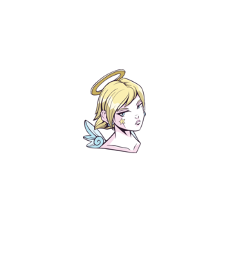 Anime Angyal Lány minta piros pólón