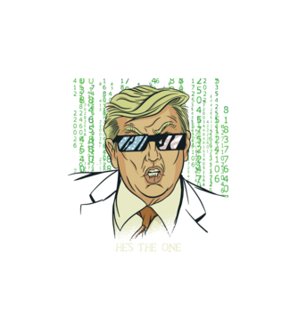 Trump Mátrix minta fehér pólón