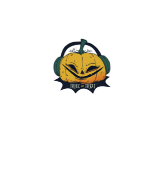 Halloween Tök minta fehér pólón