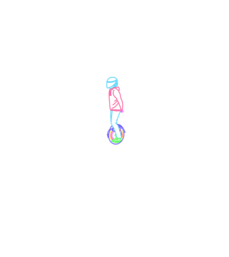 Neon unicycle minta fekete pólón