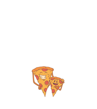 Pizza Család minta fehér pólón