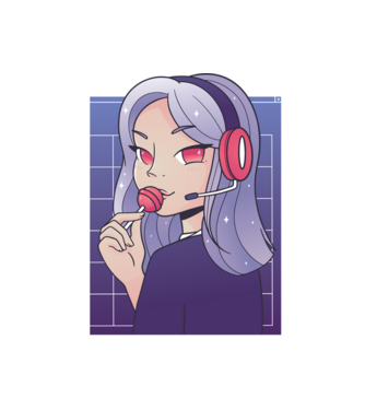 Lollipop Gamer Girl minta fehér pólón