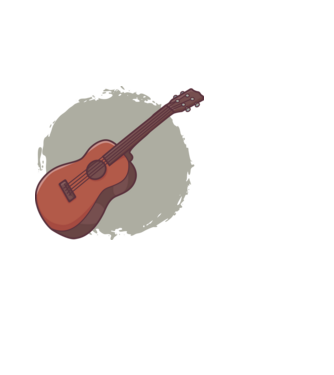 Ukulele minta fekete pólón