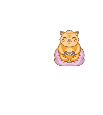 Kawaii Gamer Cica minta neonsárga pólón