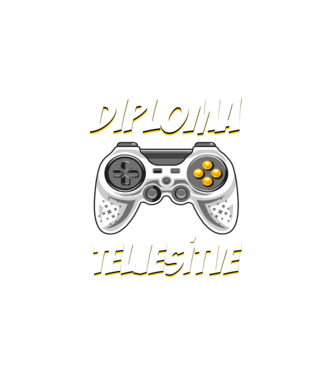 Diploma teljesítve gamer Ballagás minta fehér pólón