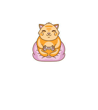 Kawaii Gamer Cica minta szürke pólón