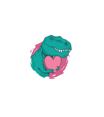 Trex szíecskével minta fekete pólón
