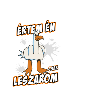 Értem én csak leszarom minta fekete pólón