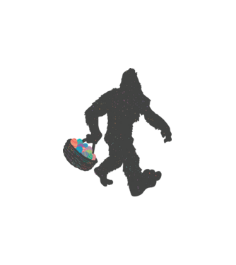 Bigfoot húsvéti tojásokkal minta fehér pólón