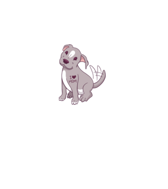 Pitbull - I Love Mom minta fehér pólón