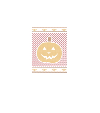 Pumpkin Ugly Sweater Halloween minta fekete pólón