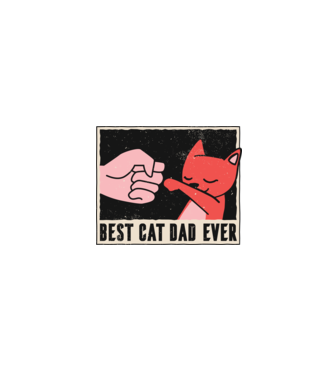 Best Cat Dad Ever - Legjobb Cica Gazdi minta türkiz pólón
