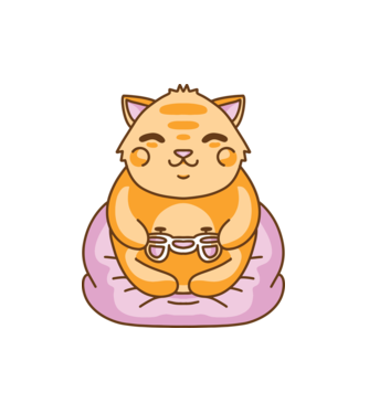 Kawaii Gamer Cica minta fehér pólón