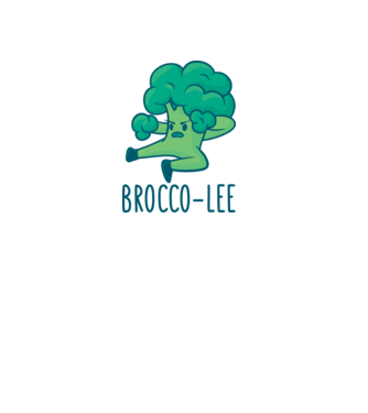 Brocco-Lee - Brokkoli Karate minta fehér pólón