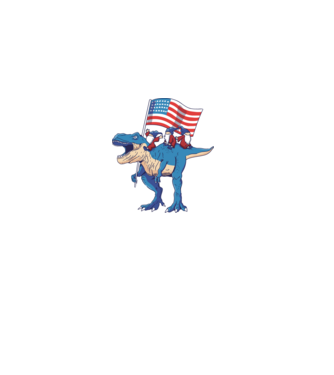 Amerikai dínó manókkal minta fekete pólón