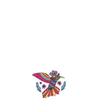 Mandala Kolibri minta fehér pólón