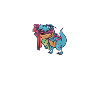 T-rex Iskolás minta szürke pólón