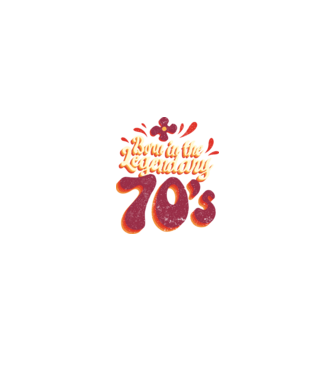 Born in the Legendary 70's minta fekete pólón
