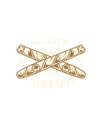 Cigars Are My Therapy minta fehér pólón