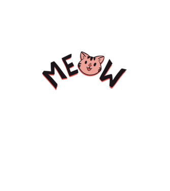 Meow minta szürke pólón