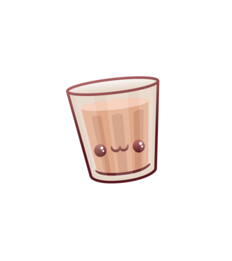 Chai latte minta fehér pólón