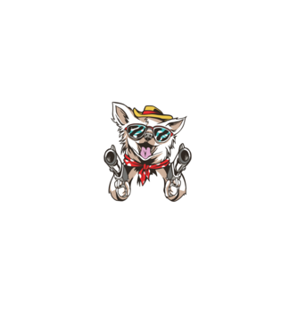 Pew Pew Madafakas Csivava minta fekete pólón