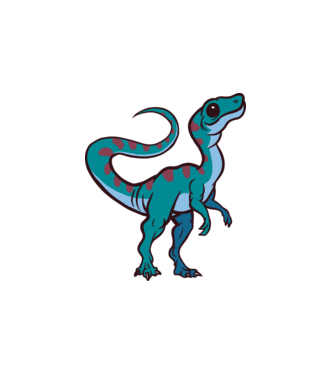 Compsognathus minta fehér pólón