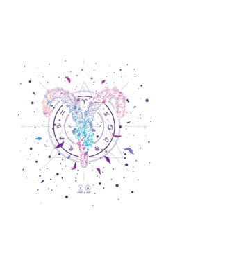 Kos Csillagjegy Horoszkóp - Aries Zodiac minta fekete pólón