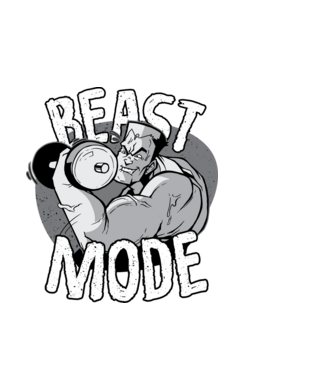Beast Mode minta fekete pólón