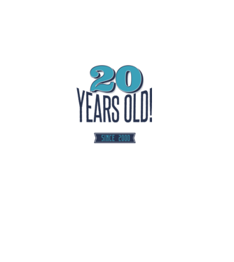 20 years old awesome since 2000 minta szürke pólón