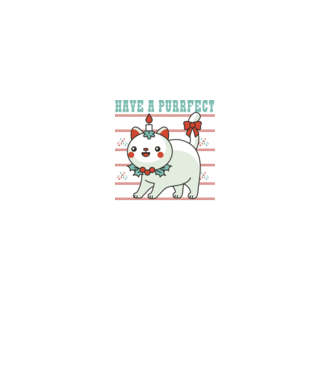 Have a Purrfect Christmas minta fekete pólón