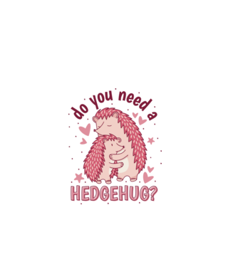 Hedgehug minta fehér pólón
