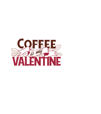 Coffee is my valentine minta világoskék pólón
