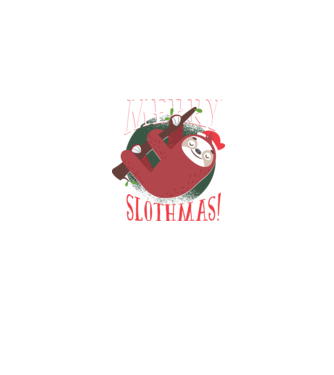 Merry Slothmas Lajháros Karácsony minta farmerkék pólón