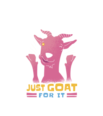 Just Goat For It minta fehér pólón