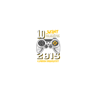 GAMER szint teljesítve 10. 2015 minta fekete pólón