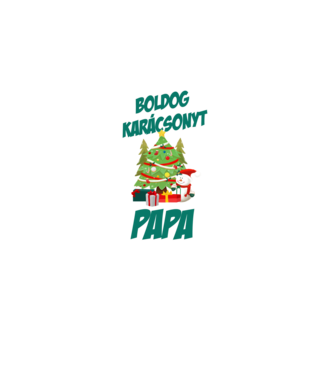 Boldog Karácsonyt Papa minta fekete pólón