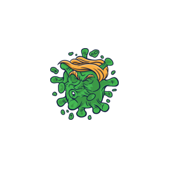 Trump Covid 19 Virus minta fehér pólón