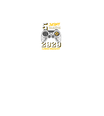 GAMER szint teljesítve 5. 2020 minta fekete pólón