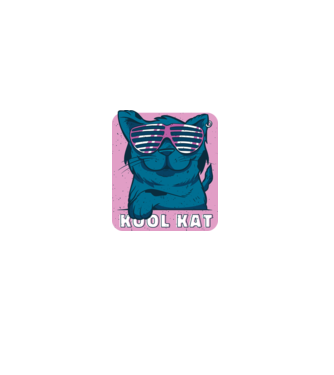 Kool Cat - Menő Cica minta sötétszürke pólón