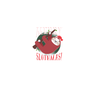 Merry Slothmas Lajháros Karácsony minta fekete pólón