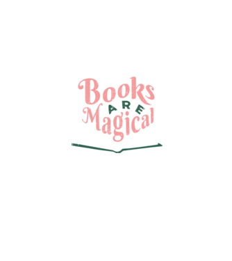 Books Are Magical minta farmerkék pólón