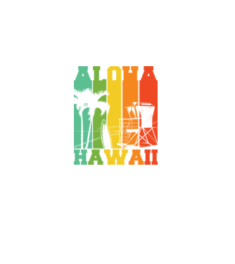 Aloha Hawaii minta fekete pólón