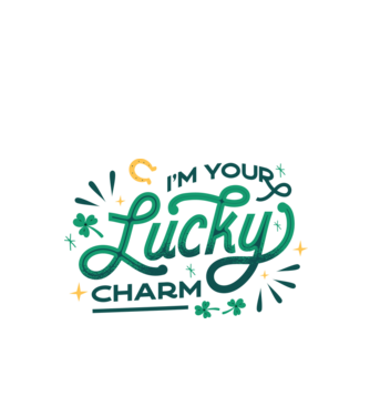 Lucky charm minta fehér pólón