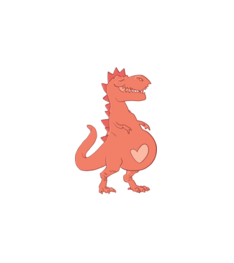 Terhes Trex  minta fehér pólón