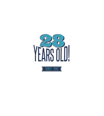 28 years old awesome since 1992 minta szürke pólón