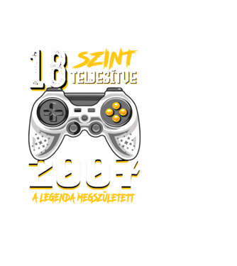 GAMER szint teljesítve 18. 2007 minta fekete pólón