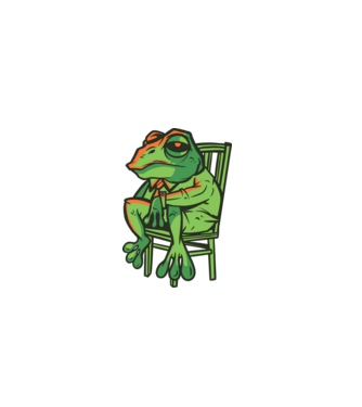 Frog minta szürke pólón