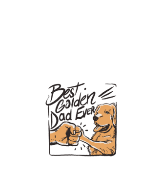 Best Golden Dad Ever - Legjobb Golden Retriever Apa minta homokszín pólón
