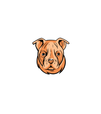 Amerikai bulldog minta fekete pólón